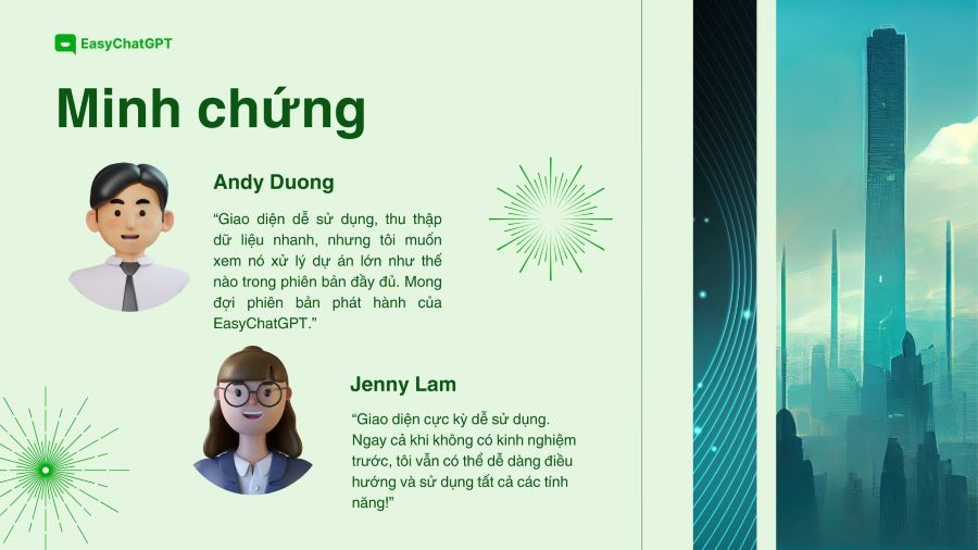 Minh chứng hiệu quả từ người dùng thực tế trong việc áp dụng chatbot AI - Easy AI Chat